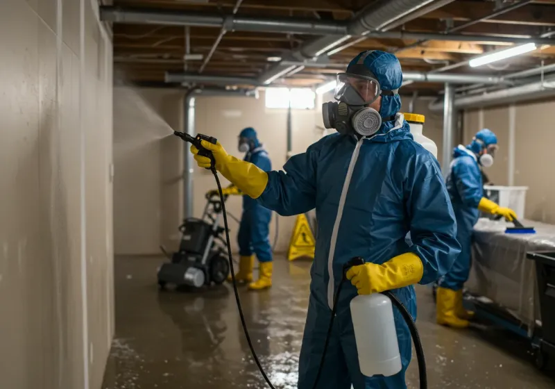 Basement Sanitization and Antimicrobial Treatment process in Saginaw, MI